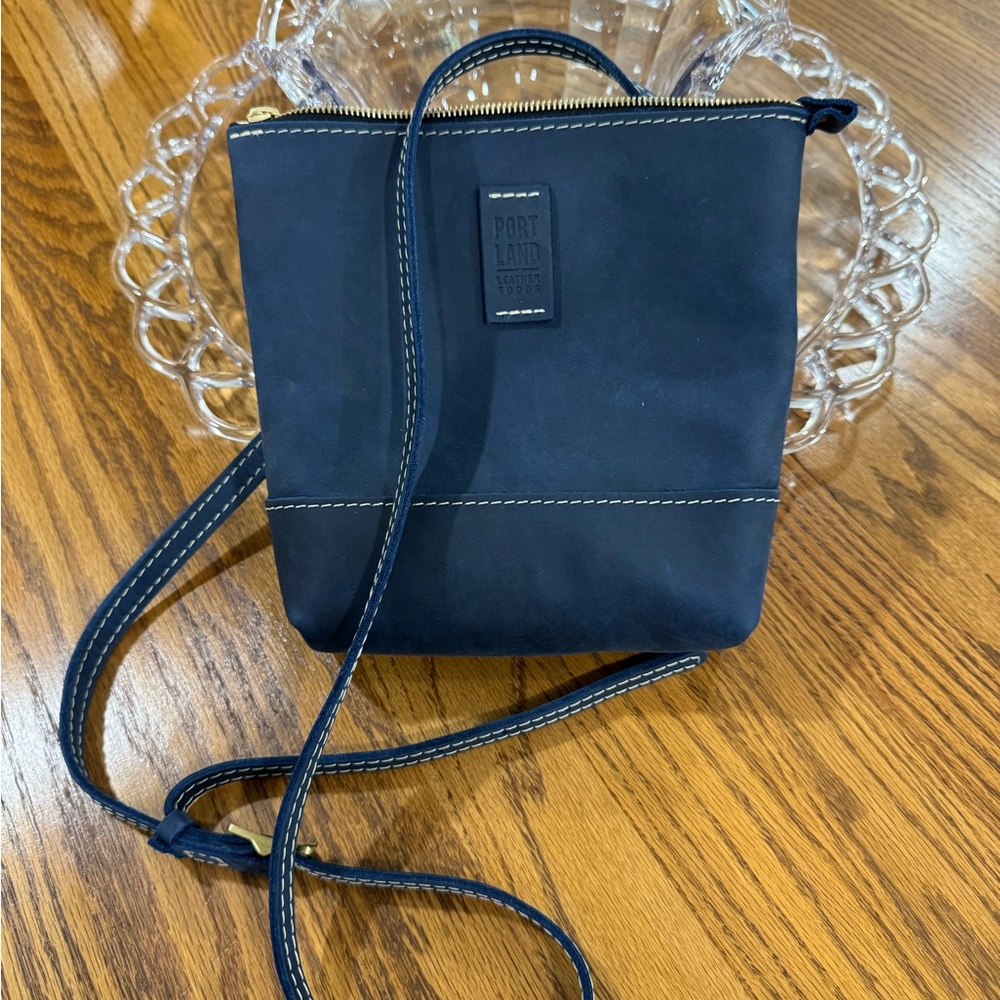 Portland Leather Navy Crossbody Bag